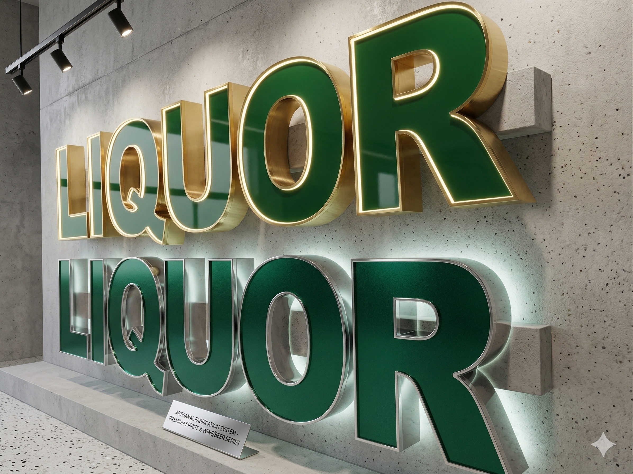 Aluminium letters preview