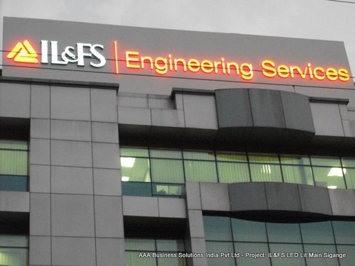 LED facade identity sign