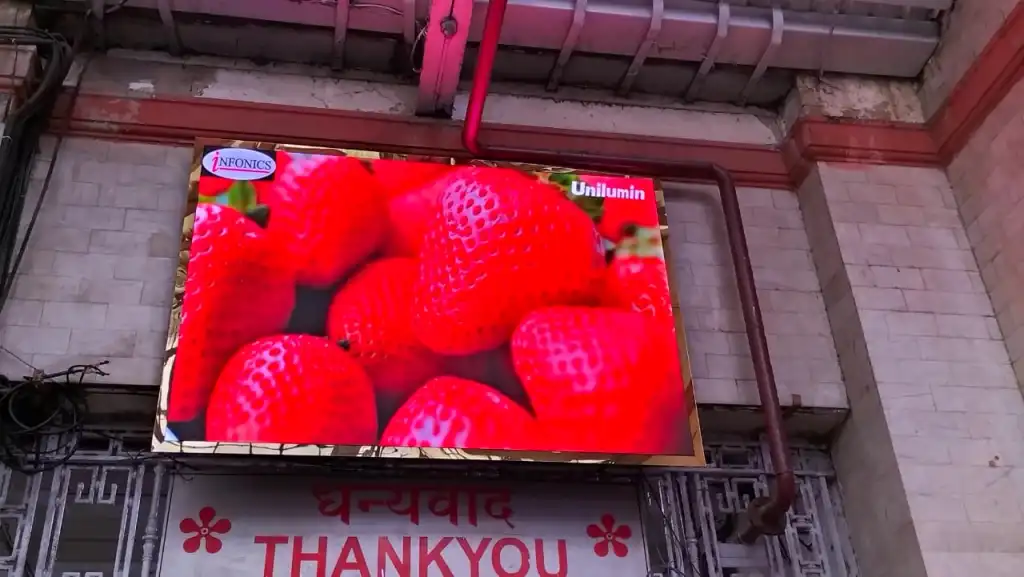 Digital LED panel closeup