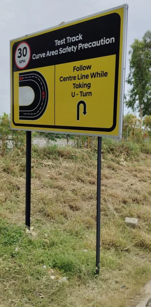 Mild steel road safety board sample