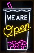 Open neon sign